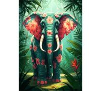 Elephants 500 Piece Jigsaw Puzzles for Adults, Colourful, Challenging & Brainteasing Adult puzzles 500 Pieces Rainforest, Fun jigsaws for The Whole Family 20x15 inch