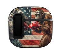 Elephants And Gorillas Funny Boxing Cute Case PC Earbud Cases Protective Cover Compatible for AirPods 4