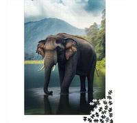 Elephants Animal 4 Paper Jigsaw Puzzles for Adults 1000 Piece Puzzles Rectangular Puzzle And Home Decor And Family Game 1000pcs (38x26cm)