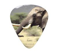 Elephants Animals 12 Pack Guitar Plectrums With Storage Case, 0.46/0.71/0.96mm, Including Thin, Medium Thick Guitar Plectrums For Electric Guitars Bass Ukulele