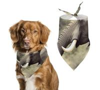 Elephants Animals Dog Bandanas for Feeding Grooming, Triangle Pet Bibs Washable Pets Scarf for Cats & Dogs