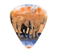 Elephants Art Guitar Plectrums 12 Pieces For Ukulele Bass Instrument Accessories