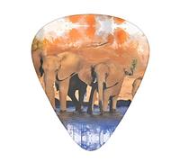 Elephants Art Guitar Plectrums Classical Triangle Bass Acoustic And Electric Guitar Plectrums For Guitarists 12 Pieces