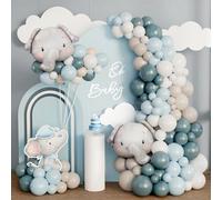 Elephants Balloons Arch, 110pcs Animals Theme Baby Shower Decorations