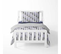 Elephants Blue/Grey 4 pc Toddler Bedding Set