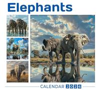 Elephants Calendar 2026: Gentle Giants with Deep Eyes and Earthy Paths