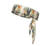 Elephants Eating Leaves Sweat-Absorbing Sports Headband, Non-Slip and Adjustable, Running, Basketball, Yoga Sports Headband