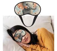 Elephants Eye Masks for Sleep Soft Comfort Sleep Masks with Elastic Strap Adjustable Blackout Eye Shade Covers for Women Men Travel/Sleeping