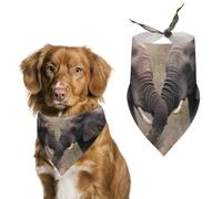 Elephants Fighting Bandanas for Dogs Triangle Pet Bibs
