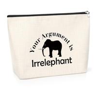 Elephants Gifts for Women Teen Girls Cosmetic Bag Elephant Themed Gifts for Mum Sister Friend Colleague Elephants Lover Gift Animal Lover Gift Christmas Birthday Presents Makeup Travel Pouch