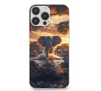 Elephants in Sunset Water Cell Phone Basic Cases TPU Soft Cover Shockproof Slim Phone Case Compatible with iPhone 13 Mini/13/13 Pro/13 Pro Max