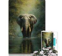 Elephants in The Forest 1000 Pieces Jigsaw Puzzles for Adults And Teens,Learning Educational Toys Family Games Unique Birthday And Gifts (50x75cm)