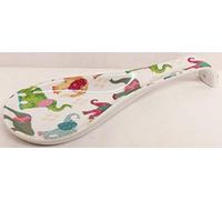 Elephants Porcelain 22 cm Medium Spoon Rest Elephant Collage Ceramic Spoon Hand Decorated UK
