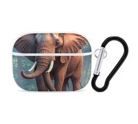 Elephants Red AirPod Pro Case, Anti Scratch Hard PC Cover with Keychain, AirPod Pro 2nd/1st Case Accessories for Women Men, White-Style