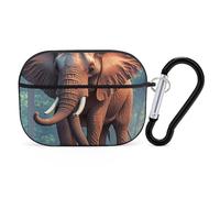 Elephants Red AirPod Pro Case, Anti Scratch Hard PC Cover with Keychain, AirPod Pro 2nd/1st Case Accessories for Women Men, Black-Style