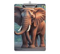 Elephants Red Clipboard 8.5×12.5 Inch Acrylic Clip Board with Metal Clip A4 Letter Size Decorative Clipboard Cute Hanging Clipboards for Office, Teacher, Nurse, Doctor,