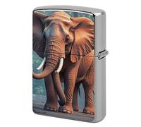 Elephants Red Metal Lighter Case Cover, Personalized Graffiti Lighter Sleeve, Waterproof Double-Sided Protector for Women Men Gifts