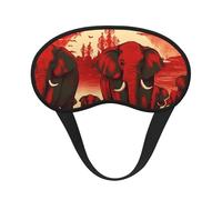 Elephants Red Sleep Mask for Side Sleeper, Blackout Eye Mask for Women Men, Zero Pressure Sleeping Masks Soft Breathable Eye Cover Comfortable Blindfold Eyeshade for Night Sleep