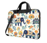 Elephant's stance Printed Laptop Crossbody Bag Crossbody Briefcase Easy To Use When Traveling For Business 14 inch