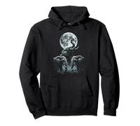 Elephants Under The Moon Elephant Lover Pullover Hoodie