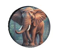 Elephants Universal Red Tire Cover Heavy Duty Oxford Cloth Waterproof Wheel Protector for SUV Truck RV Dust Snow Sun Protection 28 Inch