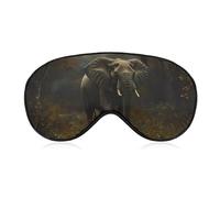 Elephants Walking Grass Misty Forests Blackout Sleep Mask for Side Sleeper Soft Covers for Travel Essentials Nap