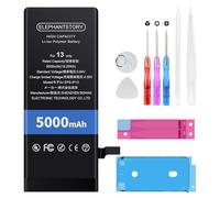 Elephantstory Battery for iPhone 13, 5000mAh High Capacity Battery 0 Cycle Lithium Polymer Replacement Battery with Repair Kit and Manual