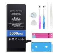 Elephantstory Battery for iPhone SE 2020/SE2, 5000mAh High Capacity 0 Cycle Lithium Polymer Replacement Battery with Repair Kit and Manual for Models A2275 A2296 A2298
