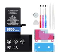 Elephantstory Battery for iPhone X, 6500mAh High Capacity 0 Cycle Lithium Polymer Replacement Battery with Repair Kit and Manual for Models A1865 A1901 A1902
