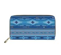 ELEQIN Multi-card Wallet Cheeky Ferrets Pattern Waterproof Coin Clip PU Leather Credit Card Holder Clutch Purse, aztec tribal graphic, One Size, Classic