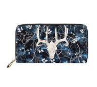 ELEQIN Multi-card Wallet Cheeky Ferrets Pattern Waterproof Coin Clip PU Leather Credit Card Holder Clutch Purse, Camo Hunting Deer, One Size, Classic