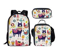 ELEQIN Unisex Animal Laptop Backpack, cartoon alpaca, Einheitsgröße, When travelling