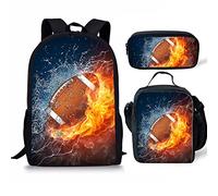 ELEQIN Unisex Animal Laptop Backpack, flame football, Einheitsgröße