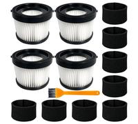 Eleqldwen 4Pack DCV5011H HEPA Filter for DCV501HB Cordless Handheld Vacuum, with 8 Foam Sleeve Filters & 1 Brush Easy Install Easy to Use