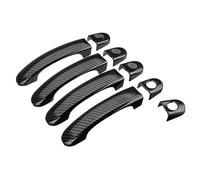 Eleqldwen 9Pcs Set ABS Chrome Door Handle Covers Trim for TRANSPORTER T5 T6 VAN 2003-2015 Carbon Fiber Style