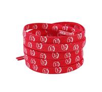 Elerevyo 1 Pair Flat Shoe Laces for Sneakers, 0.31'' Cute Pattern Soft Shoelaces Shoestrings for Casual Hiking Shoes Red Funny Face 120cm/47.2"
