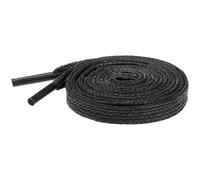 Elerevyo 1 Pair Flat Shoe Laces Waxed Cotton Athletic Shoelaces, Shoestring for Sneakers Black 100cm/39.37"