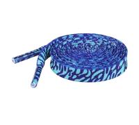 Elerevyo 1 Pair Leopard Print Flat Shoe Laces for Sneakers, 0.31'' Shoelaces Shoestrings for Casual Hiking Shoes Blue 140cm/55.1"