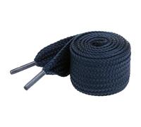 Elerevyo 1 Pair Solid Flat Shoelaces Thick Shoe Laces Wide Solid Color Strings for Athletic Sneakers Boots Navy Blue 120cm/47.24"