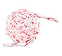 Elerevyo Colored Printed Flat Shoelaces Splashing Ink Shoe Laces for Sneakers 2 Pairs White-Red 120cm/47.24"