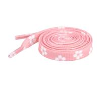 Elerevyo Colorful Floral Printed Flat Shoelaces Sneakers Flower Shoelaces for Casual 1 Pair Pink Sakura 140cm/55.1"