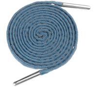 Elerevyo Cotton Blend Denim Flat Shoelace, 0.31'' Width Shoe Laces with Metal Tips for Sneakers Washed Blue 160CM/62.99"