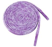 Elerevyo Flat Colorful Shoelaces Gradient Colors Shoe Laces for Boots Sneakers 2 Pairs 140cm/55.12" Dark Violet