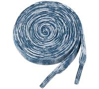 Elerevyo Flat Colorful Shoelaces Gradient Colors Shoe Laces for Boots Sneakers 2 Pairs 150cm/59.06" Dark Blue