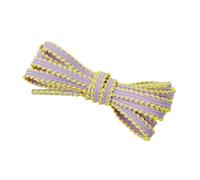 Elerevyo Flat Colorful Shoelaces Work Boot Laces Fashion Shoe Laces for Sneakers 2 Pairs Light Purple-Yellow 160cm/62.99"
