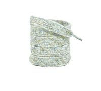 Elerevyo Flat Fluffy Colorful Mixed Color Mohair Shoelaces Widened Fashion Plush Retro Shoe Laces for Sneakers 2 Pairs, Light Gray, 120cm/47.2"
