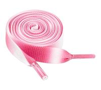 Elerevyo Flat Wide Colorful Shoelaces Rainbow Gradient Shoe Laces for Sneakers 2 Pairs, Rose Red, 160cm/62.99"