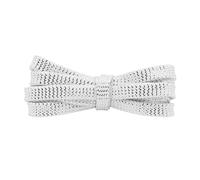 Elerevyo Glitter Shiny Metallic Wavy Flat Shoelaces, Gold Silver Sequin Sparkling Shoestrings Laces for Sneakers 1 Pair White-Silver 140cm/55.1"