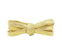 Elerevyo Glitter Shiny Metallic Wavy Flat Shoelaces, Gold Silver Sequin Sparkling Shoestrings Laces for Sneakers 1 Pair Yellow-Gold 60cm/23.6"