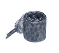 Elerevyo Leopard Print Ribbon Shoe Laces Pattern Flat Wide Lace Shoelaces for Sneakers Black 140×4cm/55.1"×1.6"